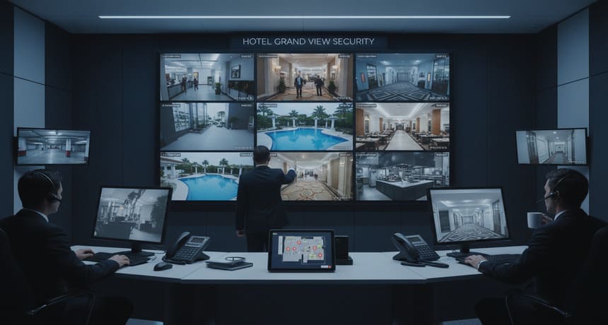 Видеонаблюдение в отеле