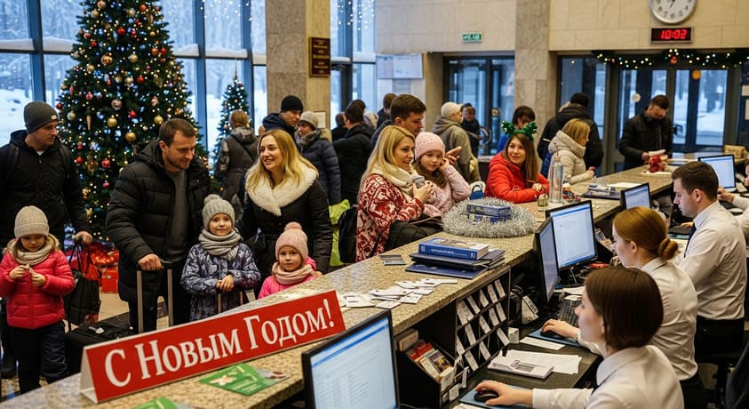 Россияне активно бронируют отели на Новый год 2024