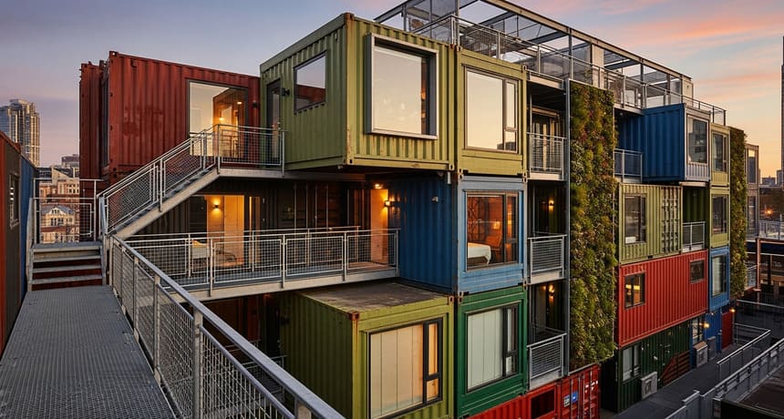 Впервые в России: гостиница из морских контейнеров