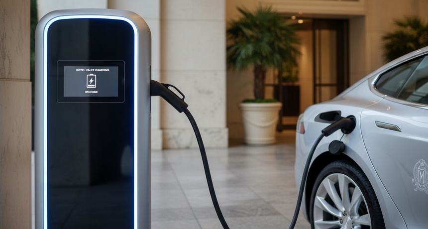 Зарядная станция в отеле