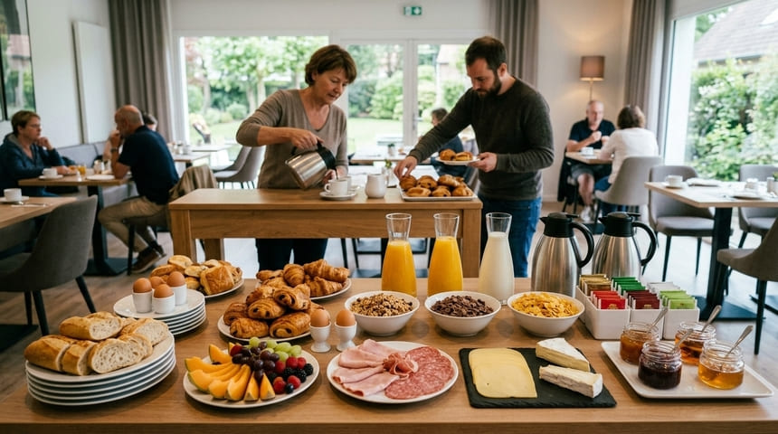 Континентальный завтрак в гостинице